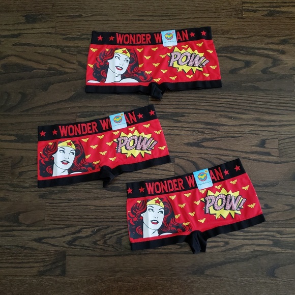 New Womens Lg//7 The Flash DC Comics Underwear Panties Seamless Red Boyshorts